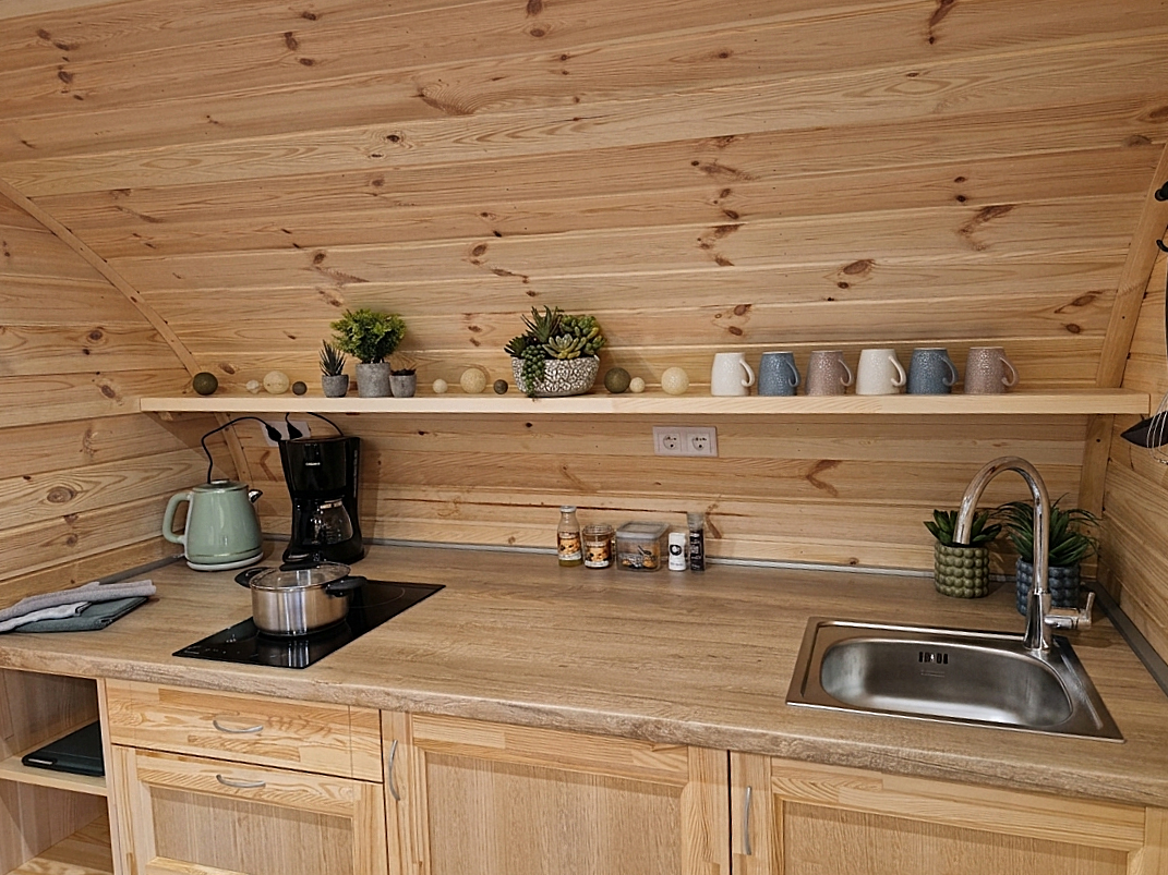 Interieur van Family Pod voor 4 personen met 2 aparte slaapkamers